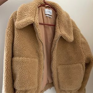 Urban Outfitters Cropped Teddy Jacket Size medium